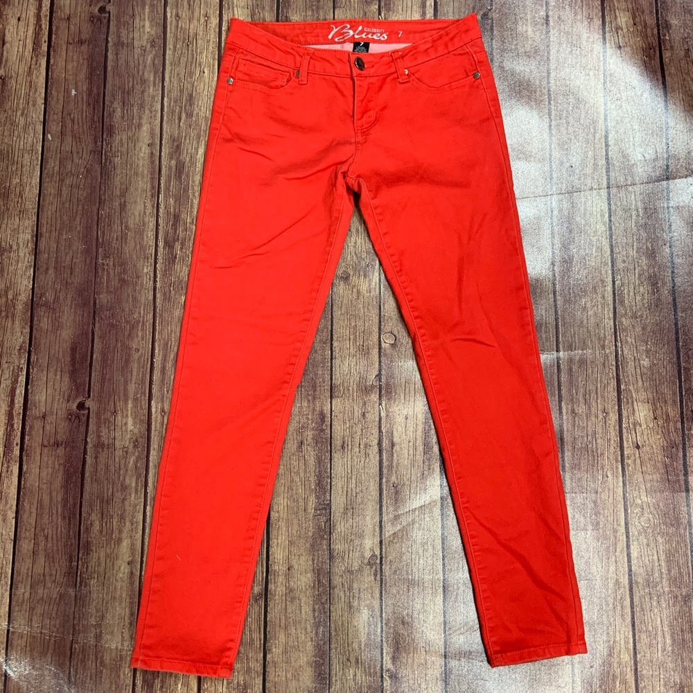 Celebrity Blues Red  Skinny Jeans